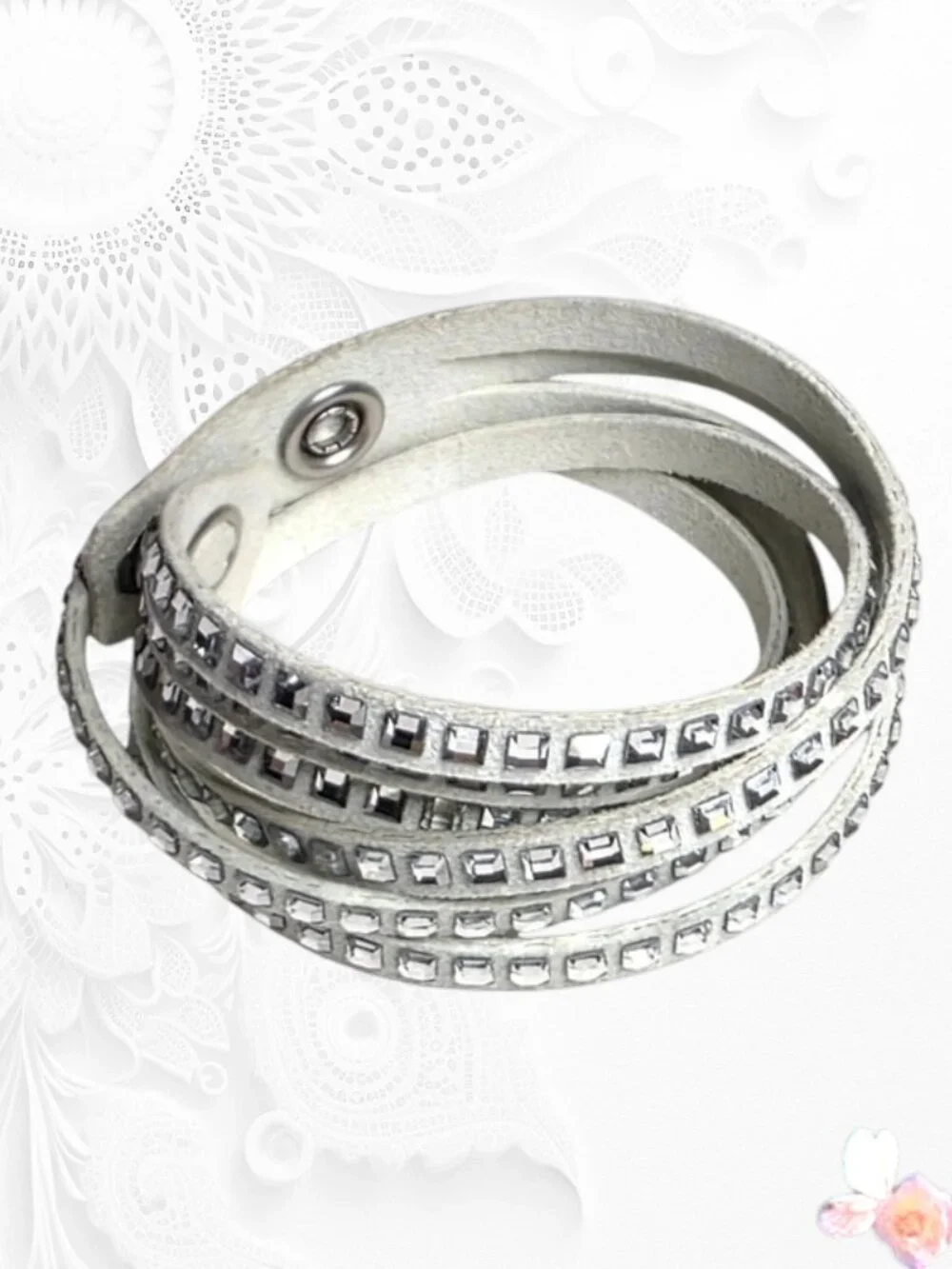 Swarovski White Crystal Wrap Bracelet